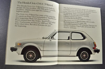 1979 Honda Civic Brochure Hatchback Sedan Wagon CVCC Excellent