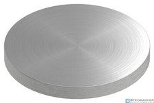 Piastra rotonda in acciaio inox Ø80x8mm, con rettifica circolare, V2A