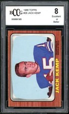 1966 Topps #26 Jack Kemp Card BGS BCCG 8 Excellent+