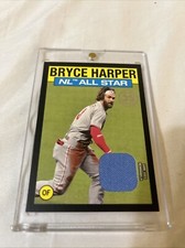 1986 Topps All Star Relic From 2021 Series Two, Bryce Harper Game Worn Patch