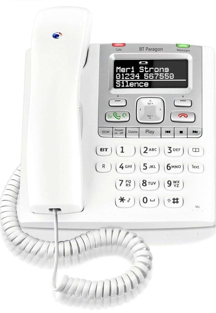 Bt Paragon 550 Corded Phone With Loud Speaker Answer Machine eBay