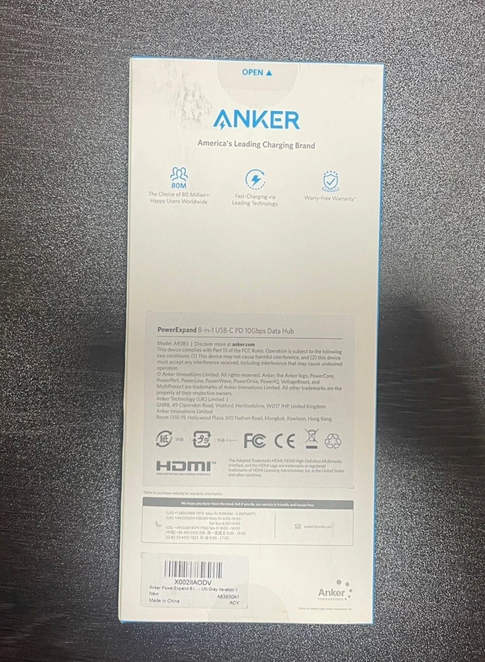 Anker 8-In-1 Dual 4K HDMI Portable USB Type-C Hub - Gray (A83800A1) - Image 2 of 2
