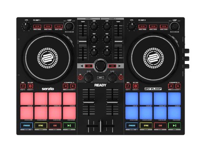 Kompakter, portabler Reloop Ready DJ Controller schwarz für Serato DJ Lite & Pro