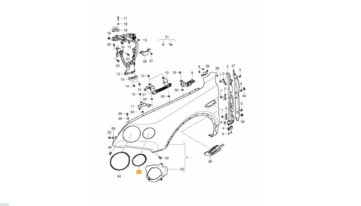 Bentley Bentayga Left Headlight Chrome Trim Ring Set