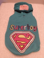 Small Mummy's Little Superboy Pet Dog Cat Sweater Winter Costume Clothes