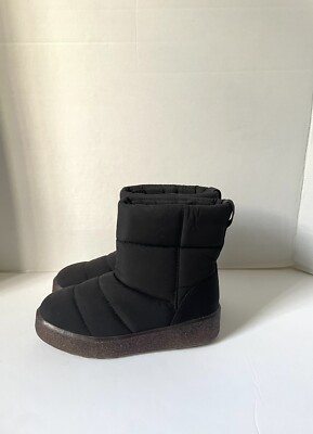 【関税込み】Tall Puffer Boots in Black Poly womens_nylon-puffer-mid-cold-