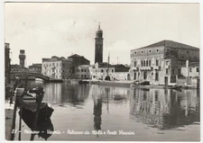 MURANO - VENICE - MULE PALACE AND BRIDGE VIVARINI - TRAVEL 1957 -18104-