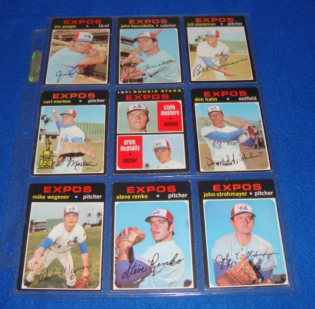 1971 Topps Baseball 9 Card Lot Montreal Expos eBay