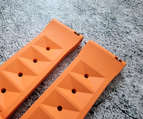 Genuine FKM Rubber Waffle Watch Strap Band Retro Divers Waterproof 20mm 22mm UK - Picture 33 of 50