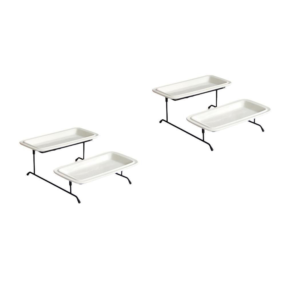 Doppellagiger Obstteller Servierplatten Für Partys Tablett Büfett