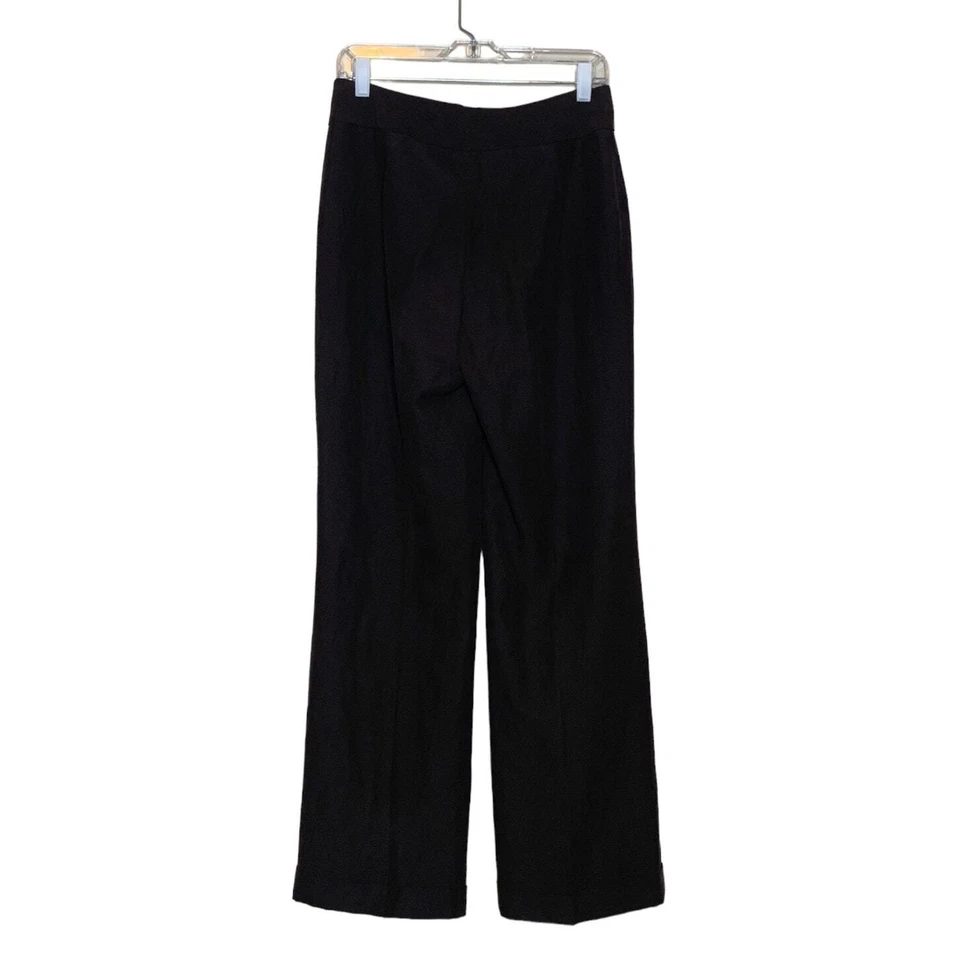 Evan Picone brown silk straight leg pleated pants size 6 - Image 2 of 4