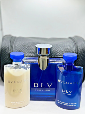 BLV BY BVLGARI 100ML EDT SPRAY,75ML AFTER SHAVE BALM,75ML SHAMPOO & SHOWER GEL