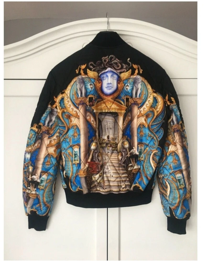 Authentic Versace Bomber Silk Jacket Size 46