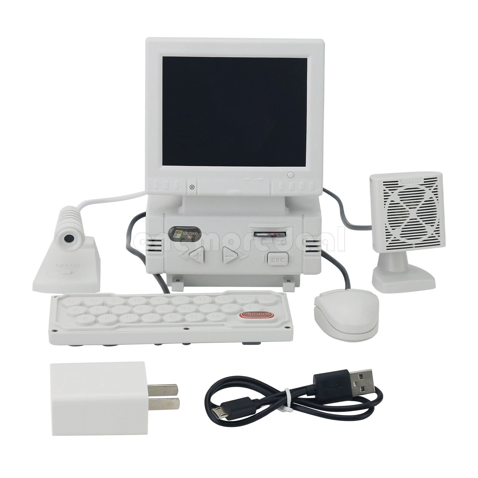 DIY Retro Mini Computer-design Game Console Support AV Input HD 3.5" LCD Screen
