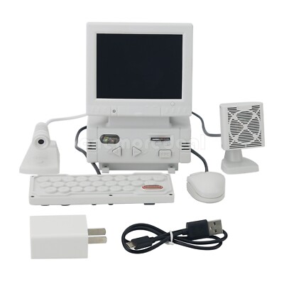 DIY Retro Mini Computer-design Game Console Support AV Input HD 3.5'' LCD Screen