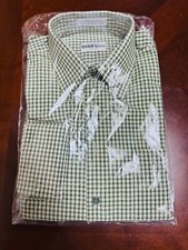 Tailor-Made Green Plaid Dress Shirt Regular Fit, French Cuff 