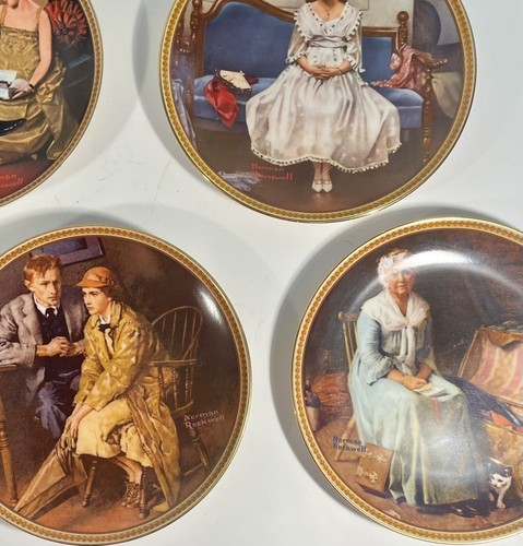 Knowles Norman Rockwell Rediscovered Women Plates #1-12 Ltd Edition Collection - Picture 2 of 9