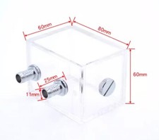 MOD PC water Cooling Acrylic Water Tank reservoir with 2 3/8" barb fittings