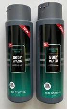 2x Walgreens Mountain Fresh Body Wash Invigorating Scent 18 fl oz NEW