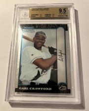 1999 Bowman Chrome, Carl Crawford, Rookie Card #440, BGS9.5 GEM-MT