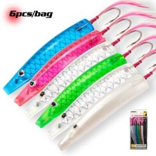 6PCS Giappone Trolling Pesca Esca Sardina Cucchiaio Trolling Esca da Pesca Dura