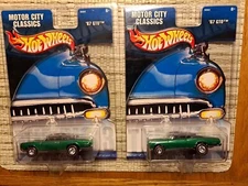 2 Redline Hot Wheels 67 GTO Green Real Rider 1:64 Diecast Motor City Classic New