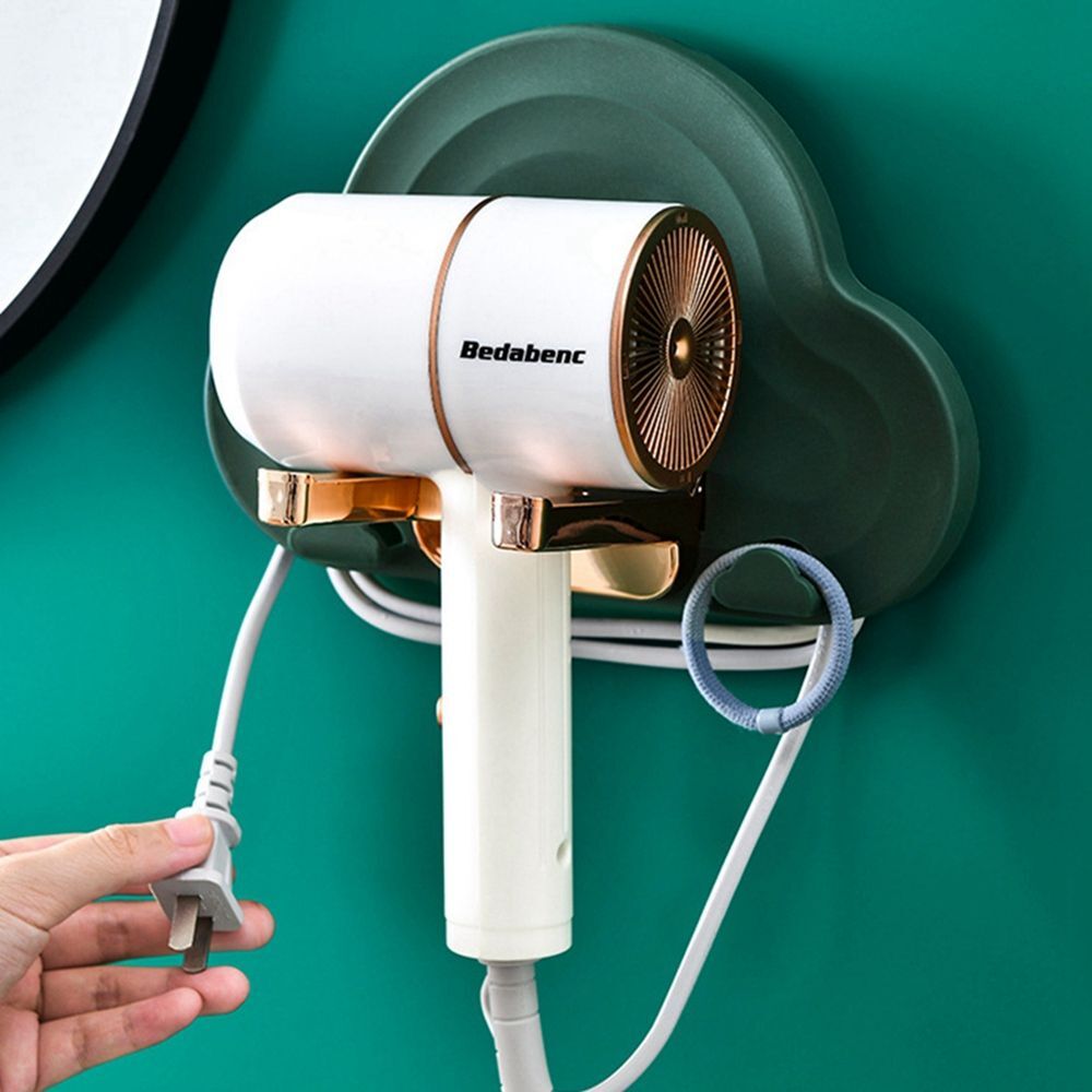 Foldable Hair Dryer Straightener Holder Wall Mounted Shelf For Bathroom
