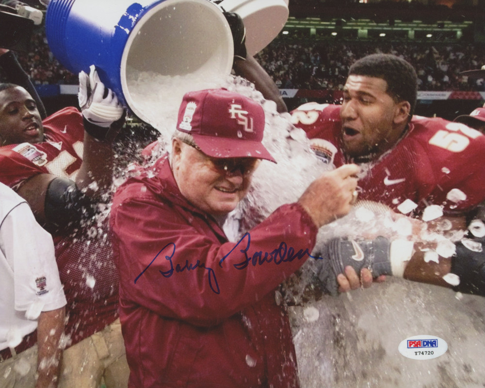 BOBBY BOWDEN AUTOGRAPHED 8x10 COLOR PHOTO (SEMINOLES) - PSA DNA! 