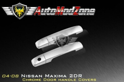 Chrome Smart Key Door Handle Covers For 2004-2008 Nissan Maxima Sedan – Mirror Polish Trim Set