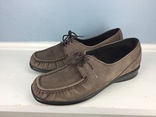 SAS Brown Leather Lace Up Women 7 Casual moccasin
