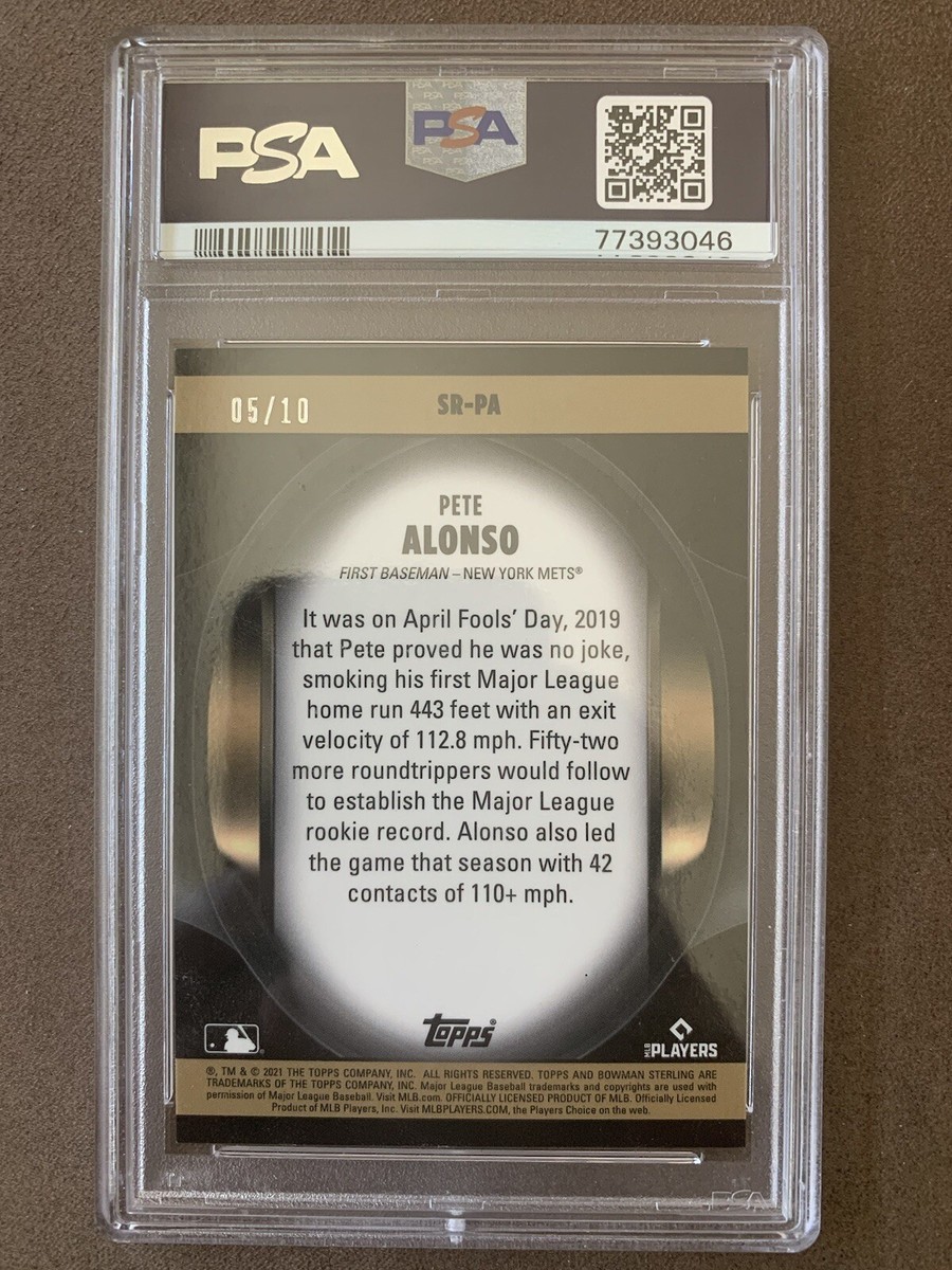 その他 Pete Alonso Bowman Topps MLB PSA Pete Alonso 2018 Bowman Platinum Top 15 Autograph Card NY