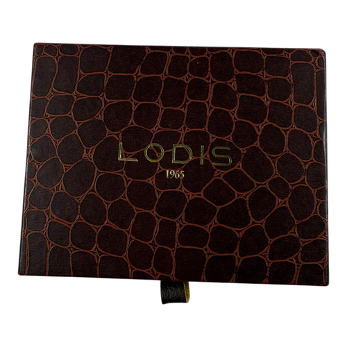 Lodis Black Leather Trifold Mens Wallet White Stitching RIFD New with Bag & Box - Picture 10 of 18
