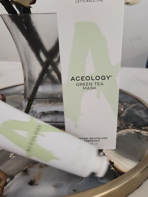 NIB Aceology Green Tea Face Mask 2.19 fl oz Clarifies, Soothes, & Tightens  $69