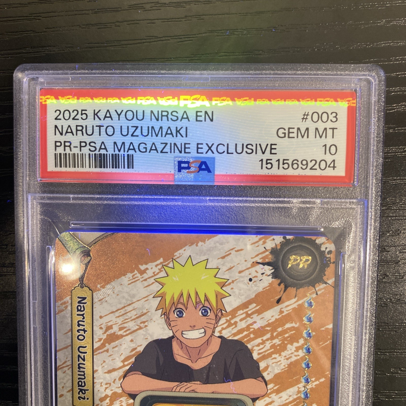 2025 Kayou NRSA EN PR-PSA Magazine Exclusive #003 Naruto Uzumaki PSA 10 view 2