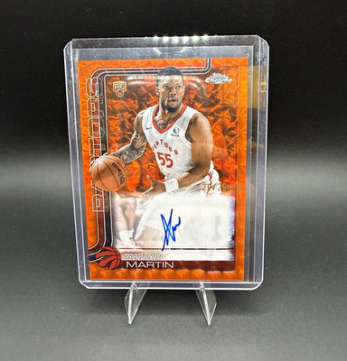 Topps Chrome 2025-26 Alijah Martin Toronto Raptors RC Auto Orange /25