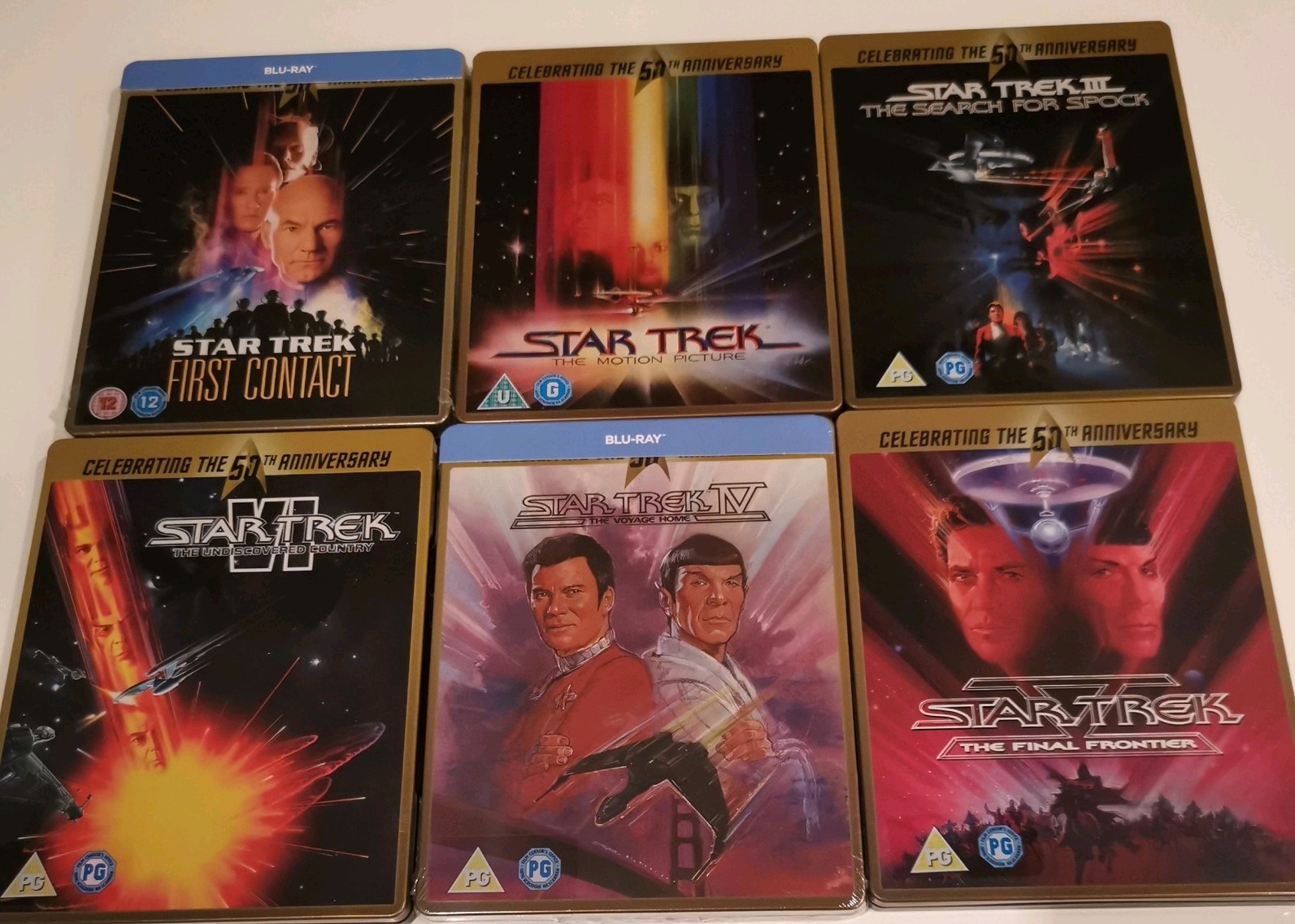 STAR TREK Movies  Bundle BLU-RAY LTD. ED.  50TH ANNIVERSARY STEELBOOK Editions