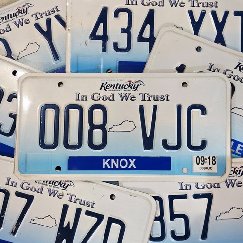 Kentucky License Plate 🔥FREE📬🔥 1 Real Random "In God We Trust" KY Tag