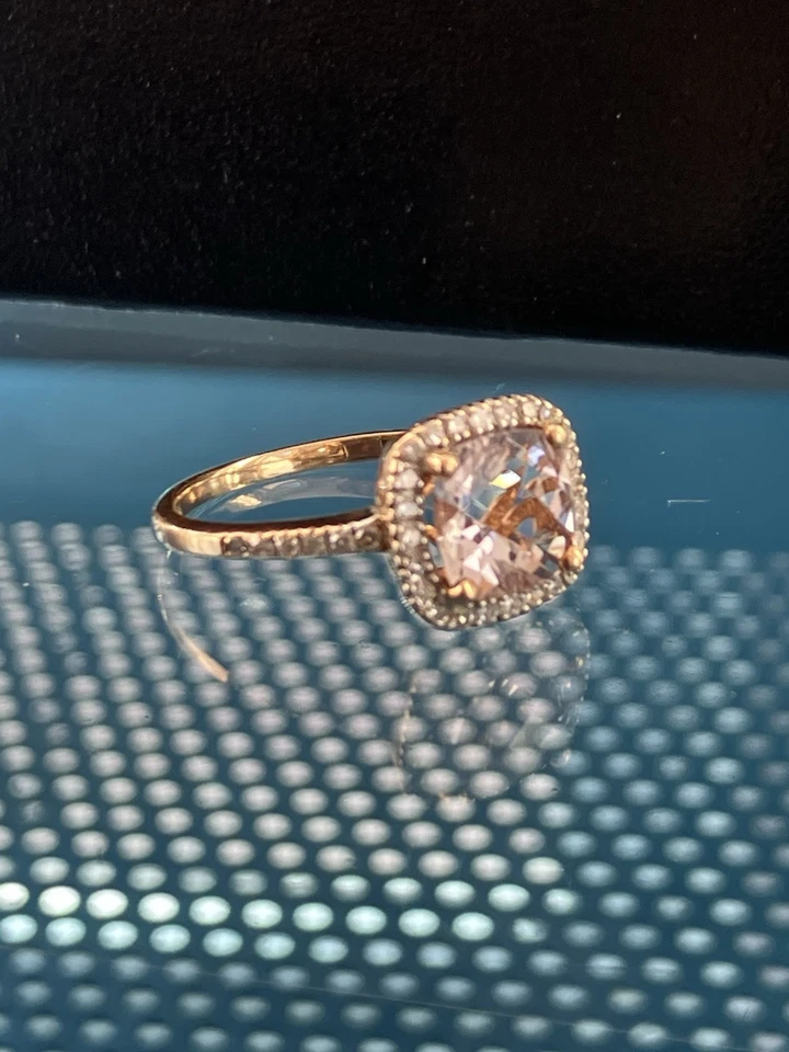 14kt Rose Gold Pink Amethyst & Diamond Ring From Macy’s - Image 2 of 4
