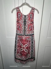 Nanette Lepore Paisley Overboard Cross Back Dress  women's size 12
