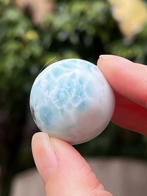 Larimar Kugel Deep Blue Delphin Stein AAA+: Ozean wie 10 28 mm