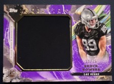 Topps Inception Rookie Jumbo Relic Purple Brock Bowers /75 2024