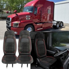 2pcs Semi Truck Seat Covers Massage Heavy Duty Interior For Mack Anthem 2018-26