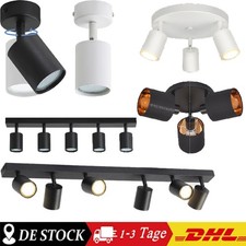 LED Deckenleuchte Weiß-Schwarz Deckenstrahler GU10 für Flur ohne Leuchmittel