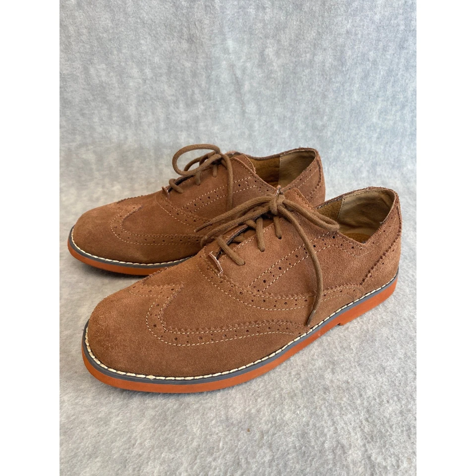 Florsheim Kids Brown Suede Wingtip Oxford Shoes Boys sz 5M Casual Dress - Image 4 of 4