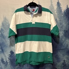 Vintage Tommy Hilfiger Golf Multi Colored Green Polo Shirt Men s Sz L