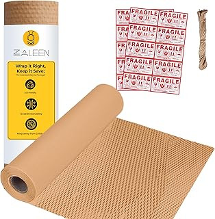 Honeycomb Packing Paper for Moving -15 In x 131 Ft, Shock Proof Brown Wrappin...