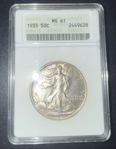 1935 ANACS MS-61 Walking Liberty Half Dollar 50c *FREE SHIPPING* RARE!