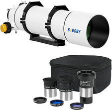 SV48P 102Mm Telescope, F6.5 Refractor Bundle with SV233 7PCS Telescope Accessory