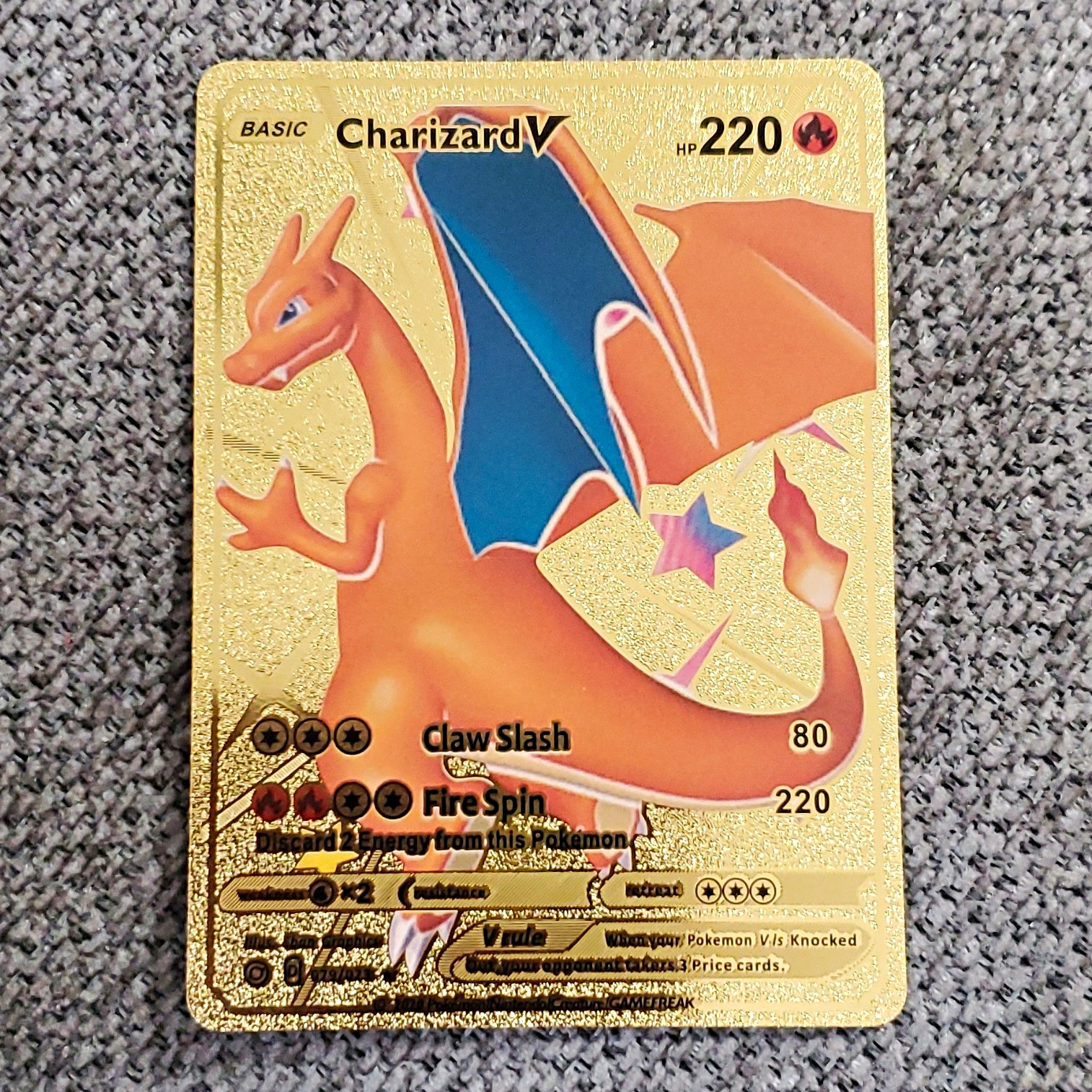 Nintendo Pokemon TCG Charizard V 079/073 Secret Rare Full Art Foil 2020