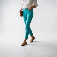 Lauren Ralph Lauren Womens Teal Denim 5-Pocket Design Straight Jeans Size 10